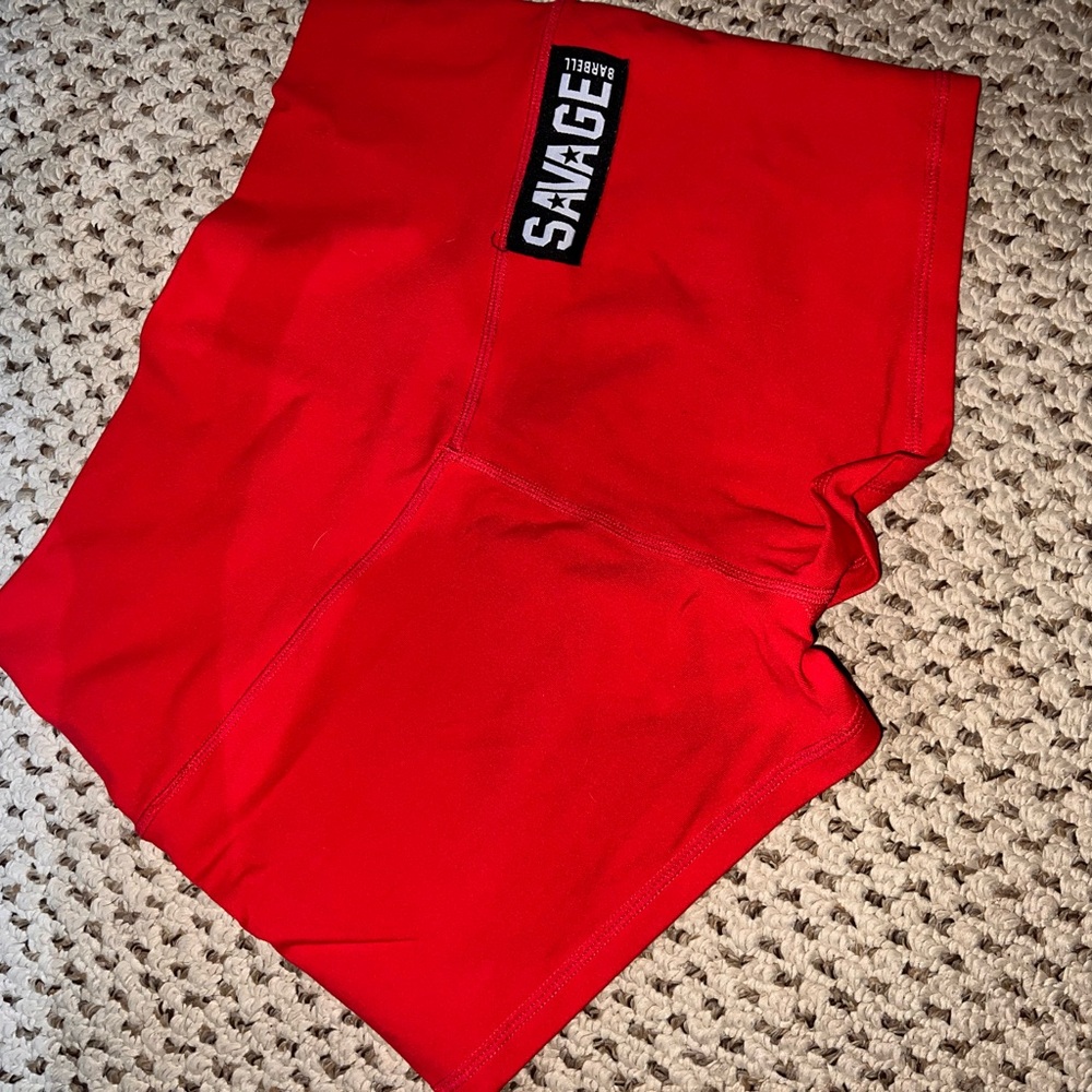 Savage X Fenty Vibrant Red Active Shorts